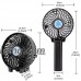 Mini Handheld Fan Hanging Buckle Fan  Foldable Personal Portable Desk Desktop Table Cooling Fan with USB Rechargeable Battery Operated Electric Fan for Office Room Outdoor Household Traveling（Black） - B07BVWSYVT